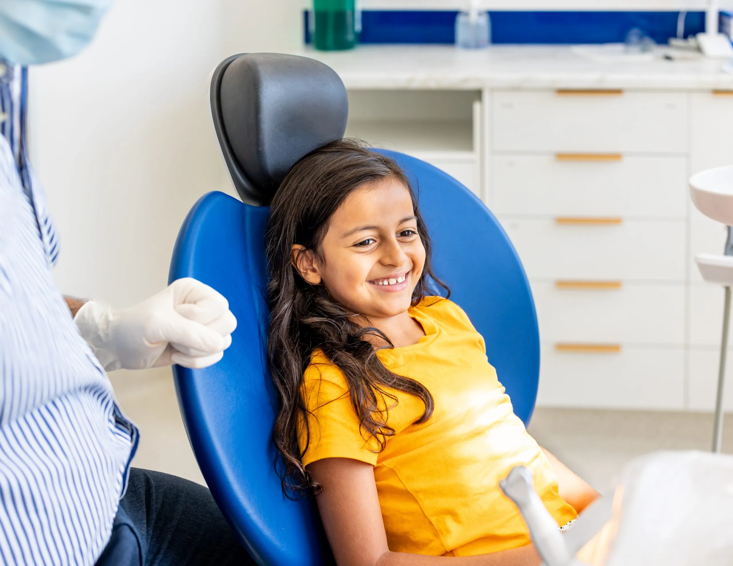 Smiling child during dental visit at EasyCare Family Dental - gentle kids dentist near Kangaroo Point and East Brisbane