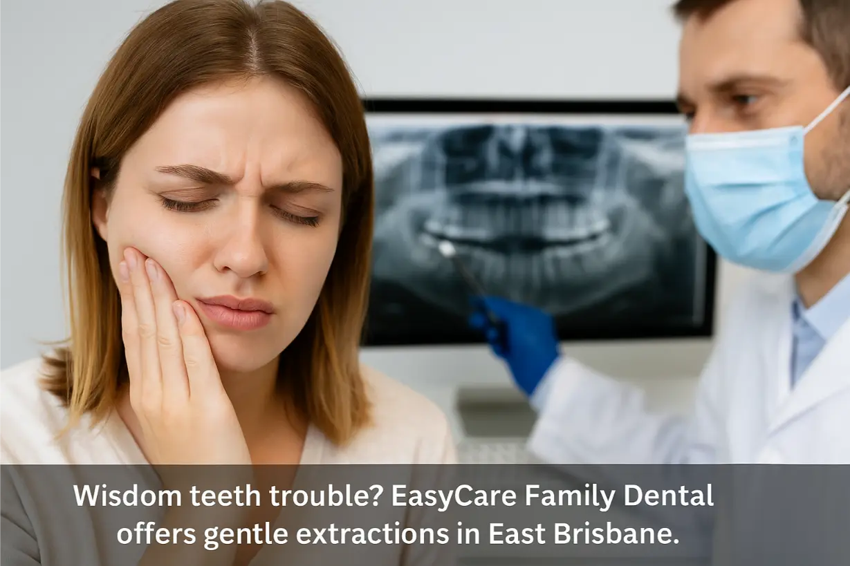 Young adult with jaw discomfort β Wisdom teeth removal East Brisbane | EasyCare Family Dental