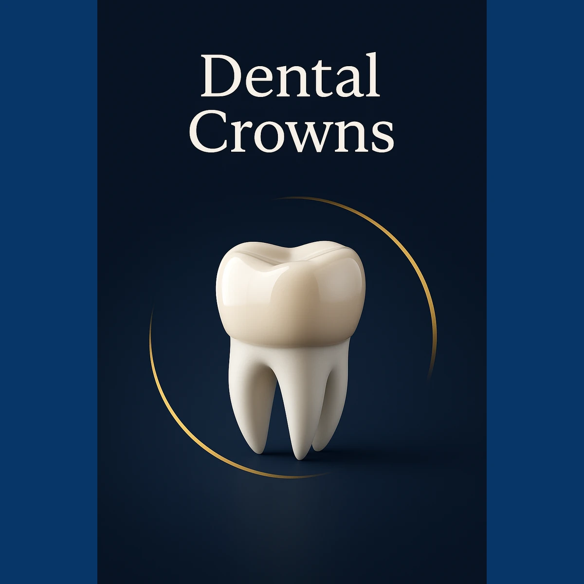 Tooth restored with a ceramic dental crown