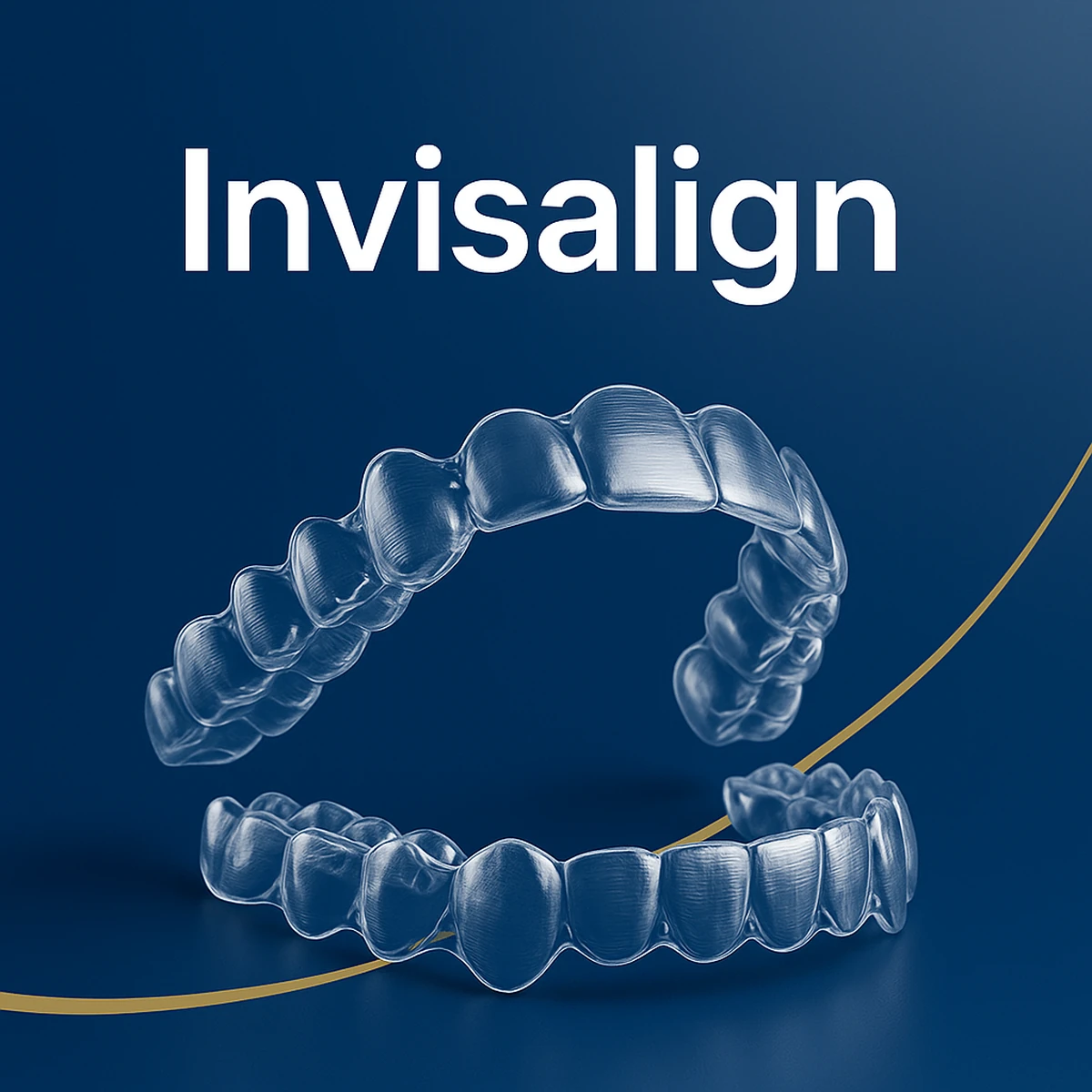 Clear aligner trays for Invisalign treatment
