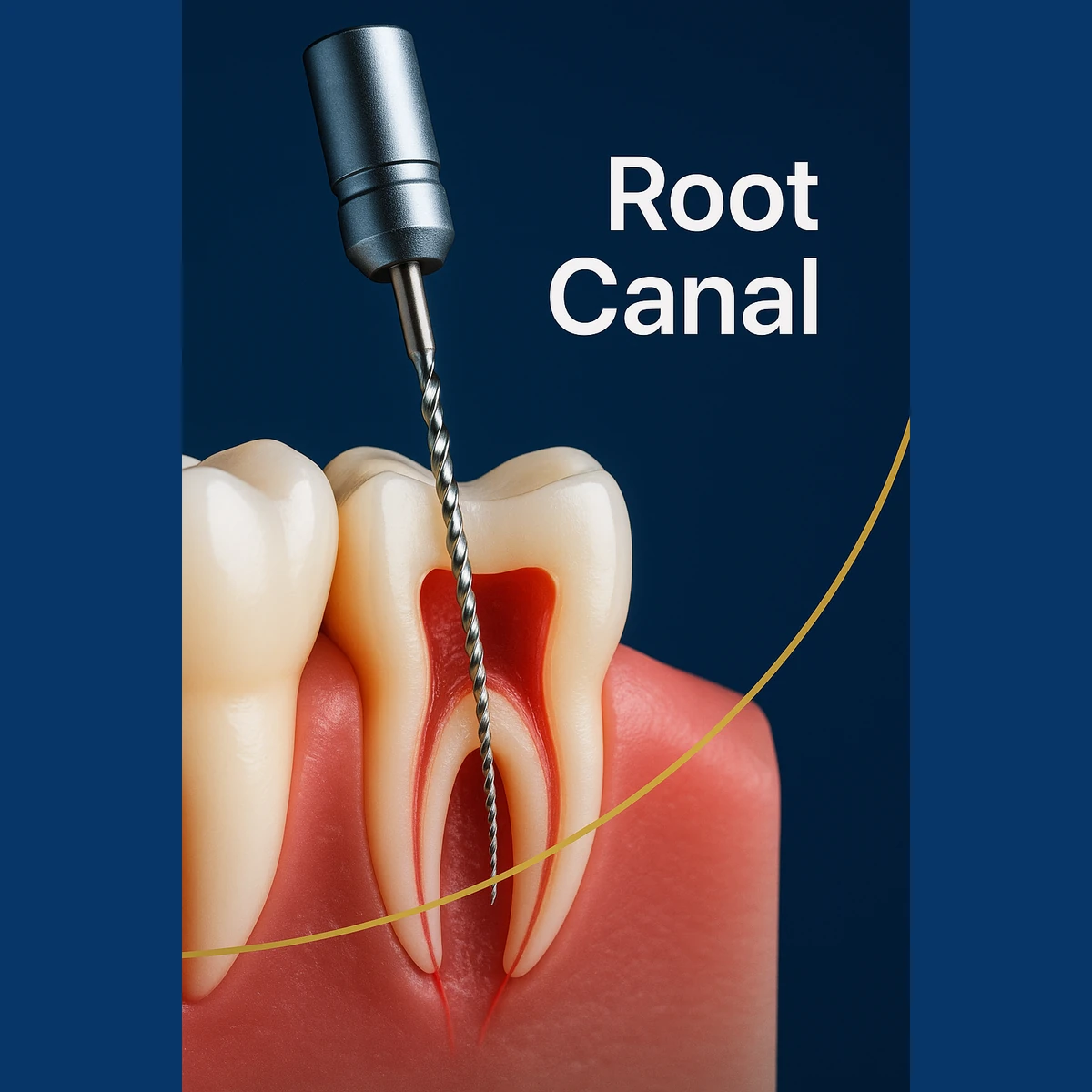 Root canal treatment with endodontic file