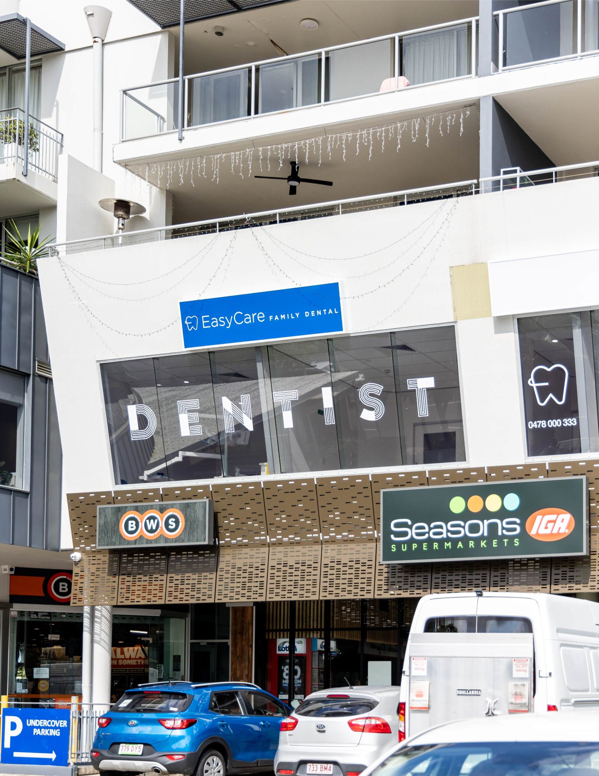 EasyCare Family Dental exterior above IGA, East Brisbane near Woolloongabba