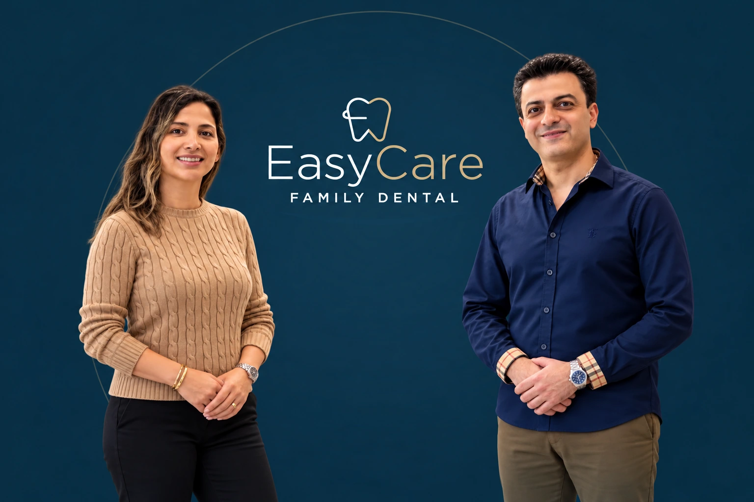 Dr Sheyda Almasloo and Dr Majid Serpoosh at EasyCare Family Dental