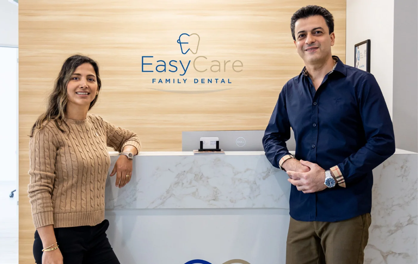 Dr Sheyda Almasloo and Dr Majid Serpoosh at EasyCare reception