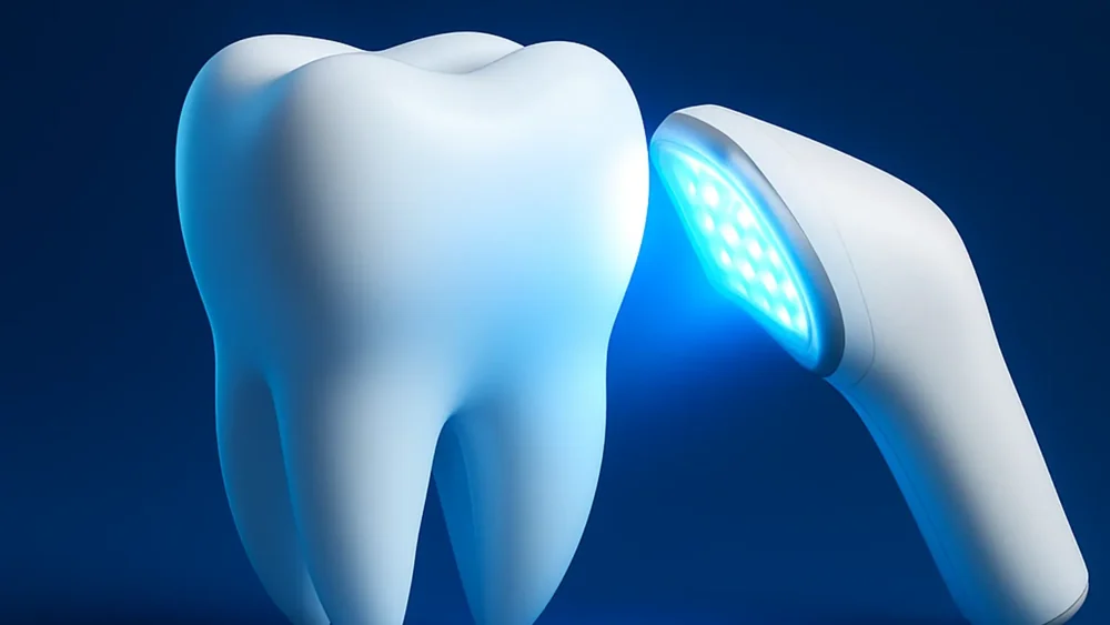 Conceptual illustration of tooth whitening